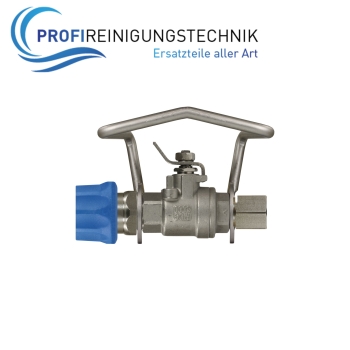 Kugelhahn Edelstahl mit Sicherungsbügel 1/2"IG / ST-3100