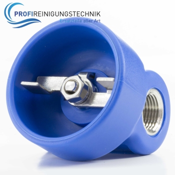 Kugelhahn ST-3100  Edelstahl Gummigeschützt blau Eingang: 1/2" IG / Ausgang: 1/2"IG