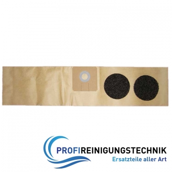 Saugertüte Papier Filtertüte doppellagig inkl. Motorschutzfilter S10 plus Hepa (022.433); PE Beutel 