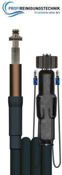 Schlauch beheizt M22 x 1,5 HV mit E-Kabel: 10 mm Stecknippel im Lager 1 SN DN 8 schwarz