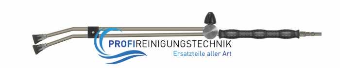 Doppelstrahlrohr mit Isolierung ST-29 Cool & Compact, Ventil ST-53.2 oben und Düsenschutz ST-10 mit Niederdruckdüse Stecknippel KW