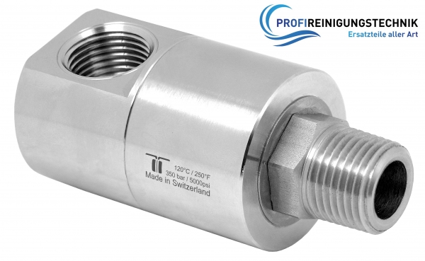 Drehgelenk Mosmatic DGEI 90° Gehäuse Edelstahl. 3-fach gelagert. Max. 35 bar.