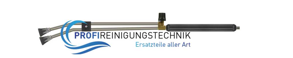 Doppelstrahlrohr mit umpritzter Isolierung, Ventil ST-53 oben und Düsenschutz ST-10 mit Niederdruckdüse & Muffe 1/4" IG