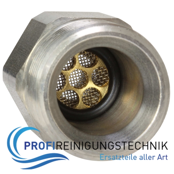Höchstdruckfilter Edelstahl mit Siebhalter aus Messing