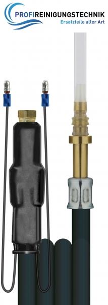1/4" Dichtkegel (DKR) mit E-Kabel : Silikonschlauch feste gewickelte Oberfläche