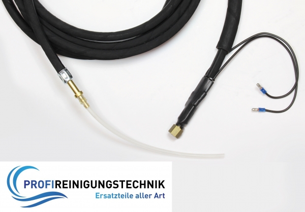Schlauch 1/4" Dichtkegel (DKR) mit E-Kabel feste gewickelte Oberfläche