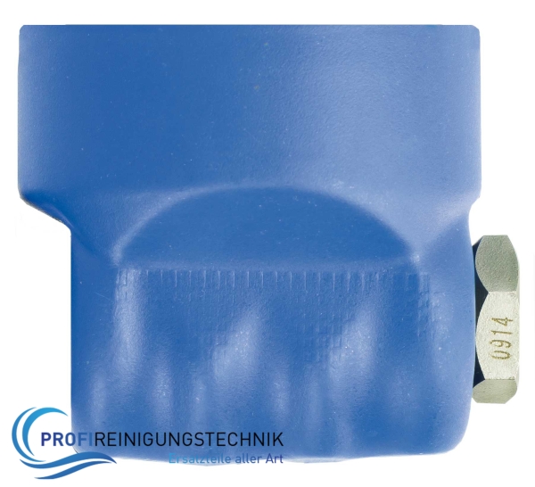Kugelhahn Edelstahl Gummigeschützt blau Eingang: 1/2" / Ausgang: 1/2"