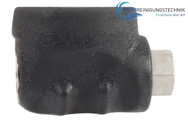 Kugelhahn Edelstahl Gummigeschützt schwarz Eingang: 1/2" / Ausgang: 1/2"