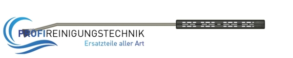 Strahlrohr ST-001 mit Isolierung ST-9 und Düsenschutz ST-10 ohne Hochdruckdüse ISO 380 mm Edelstahl 15° abgewinkelt
