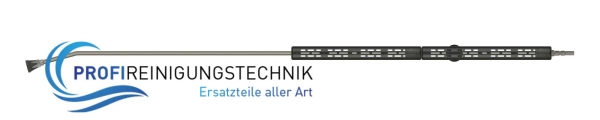 Strahlrohr ST-001 mit Isolierung ST-9 Handgriff und Düsenschutz ST-10 ohne Hochdruckdüse ISO 760 mm Edelstahl15° abgewinkelt