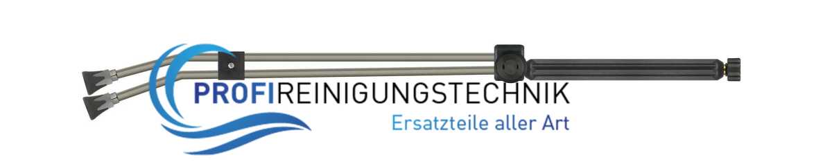 Doppelstrahlrohr  mit umspritzter Isolierung, Ventil ST-54 seitlich und Düsenschutz ST-10 HV M22