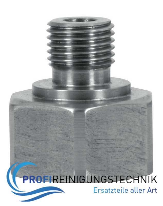 Strahlrohradapter 1/4" AG : M20 IG Edelstahl