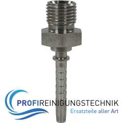 Dichtkegelpressnippel mit Rohrgewinde DKR / AGR Stahl verzinkt mit 60°-Dichtkegel