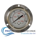Manometer glyceringedämpft Gehäuse Edelstahl mit Frontplatte