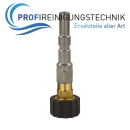 Pistolenanschluss Stecknippel KW : HV M22 Messing